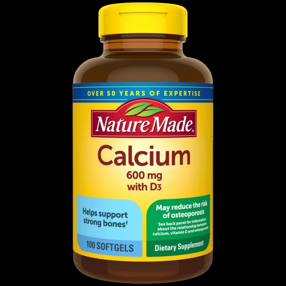 Calcium Carbonate 600mg tablets bottle front view