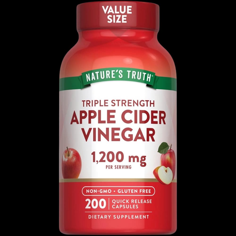 Apple Cider Vinegar Capsules 1200mg bottle front view