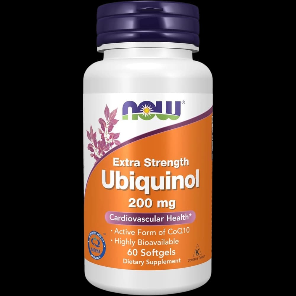 CoQ10 Ubiquinol 200mg softgels bottle front view