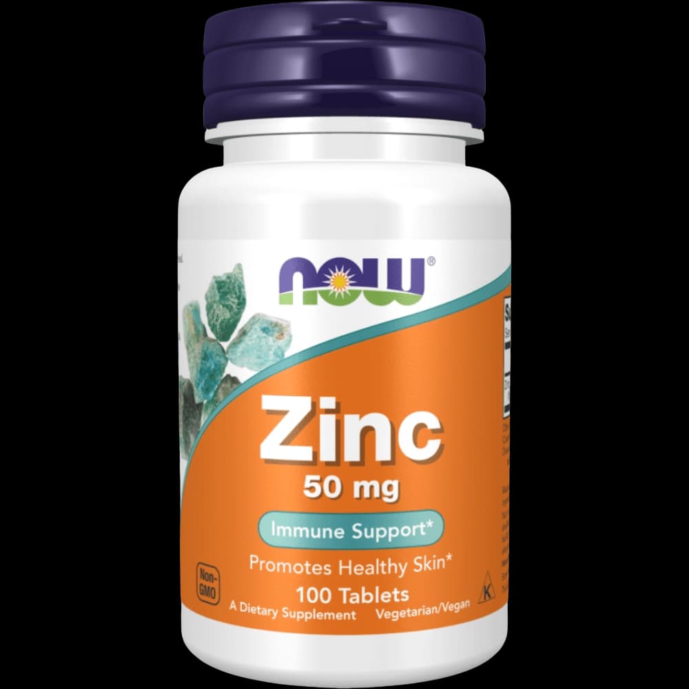 Zinc 50mg tablets bottle front view