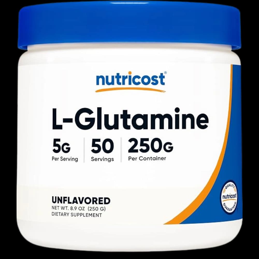 L-Glutamine Powder 5g tub front view