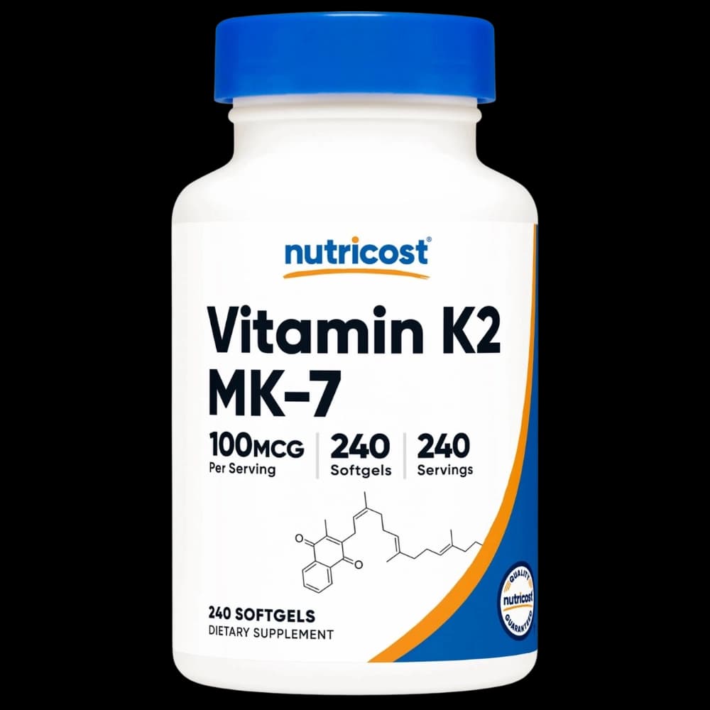 Vitamin K2 MK-7 100mcg capsules bottle front view