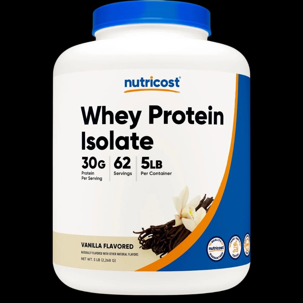 Whey Protein Isolate Vanilla tub front view